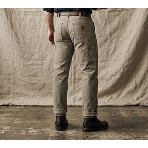 Carhartt Carpenter Pants 32X32 Tan Desert B11-DES Workwear Canvas Loose Fit